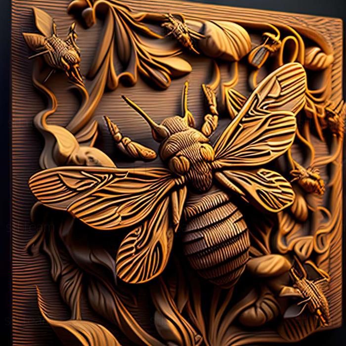 3D model Bee and Fly famous animal (STL)